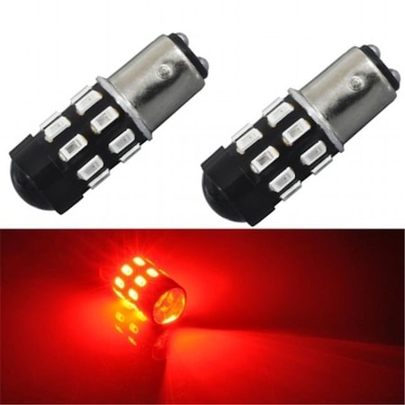 Gp-Thunder GP-Thunder 1157-SMD-24R 1157 SMD LED Brake & Tail Light Bulb - Red 1157-SMD-24R